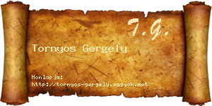 Tornyos Gergely névjegykártya